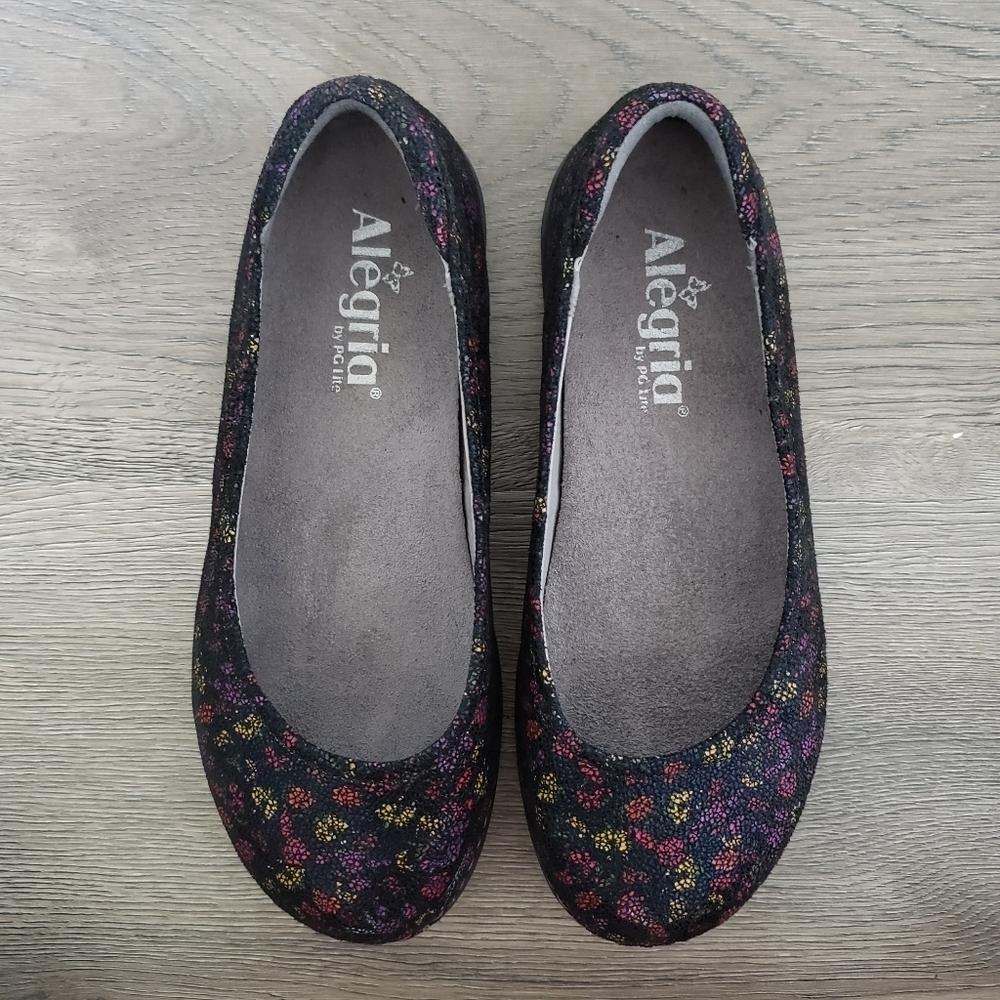 Alegria Women's Petal Floral Ballet Flat Size 6